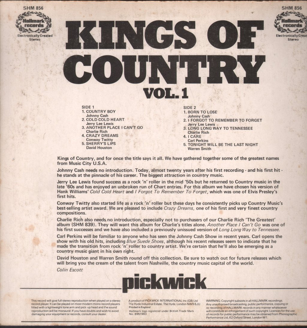 Various Artists - Kings Of Country Vol 1 - Lp