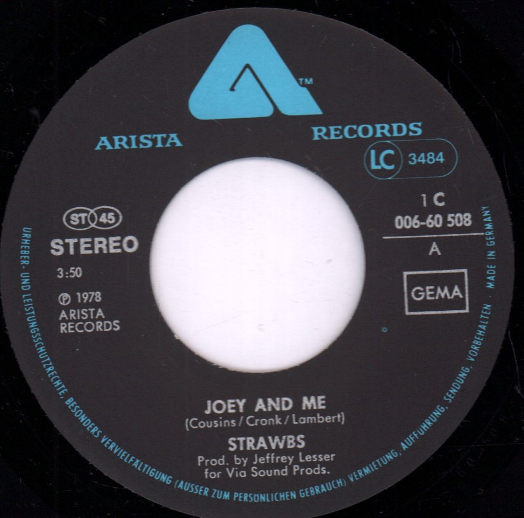 Strawbs - Joey And Me - 7 Inch
