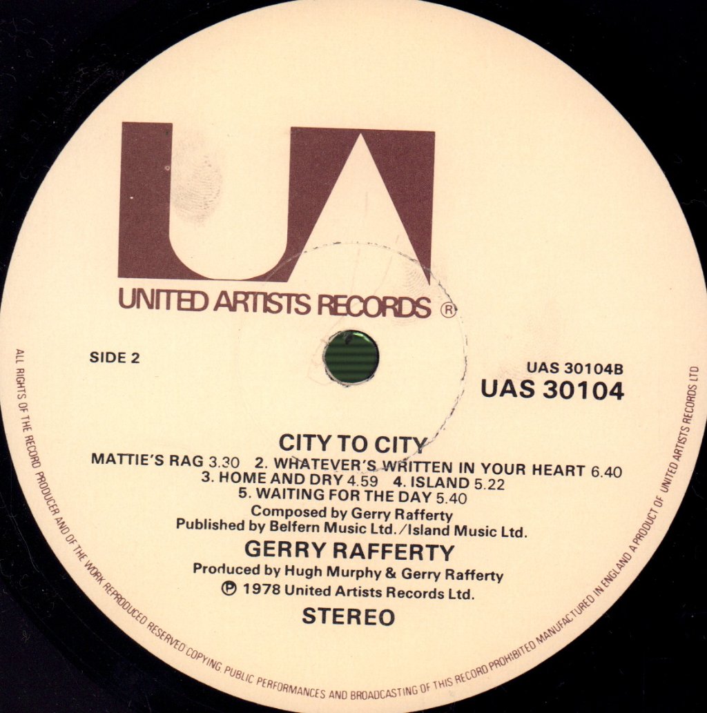 Gerry Rafferty - City To City - Lp