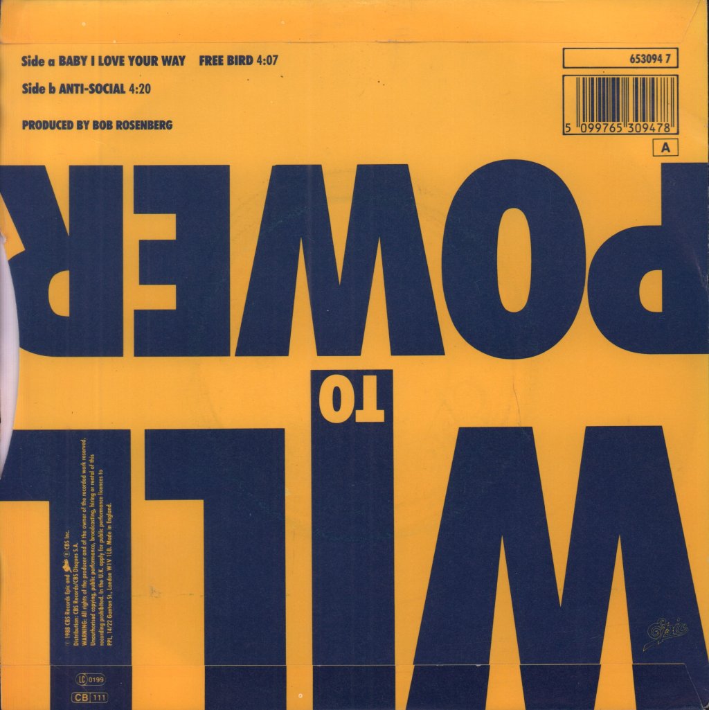 Will To Power - Freebaby - 7 Inch