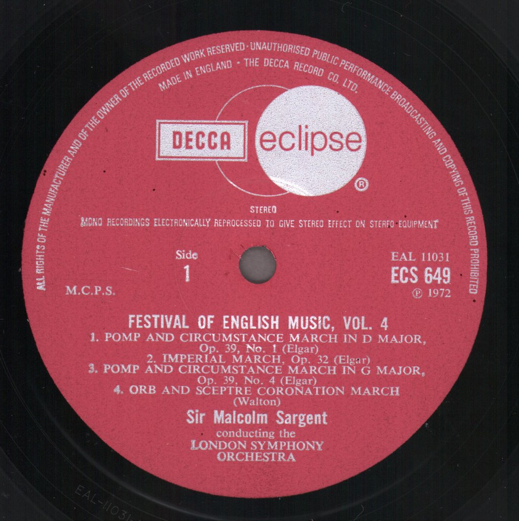 Various Artists - Festival Of English Music Vol. 4 - Lp