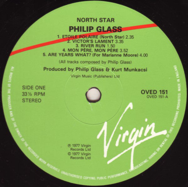Philip Glass - North Star - Lp