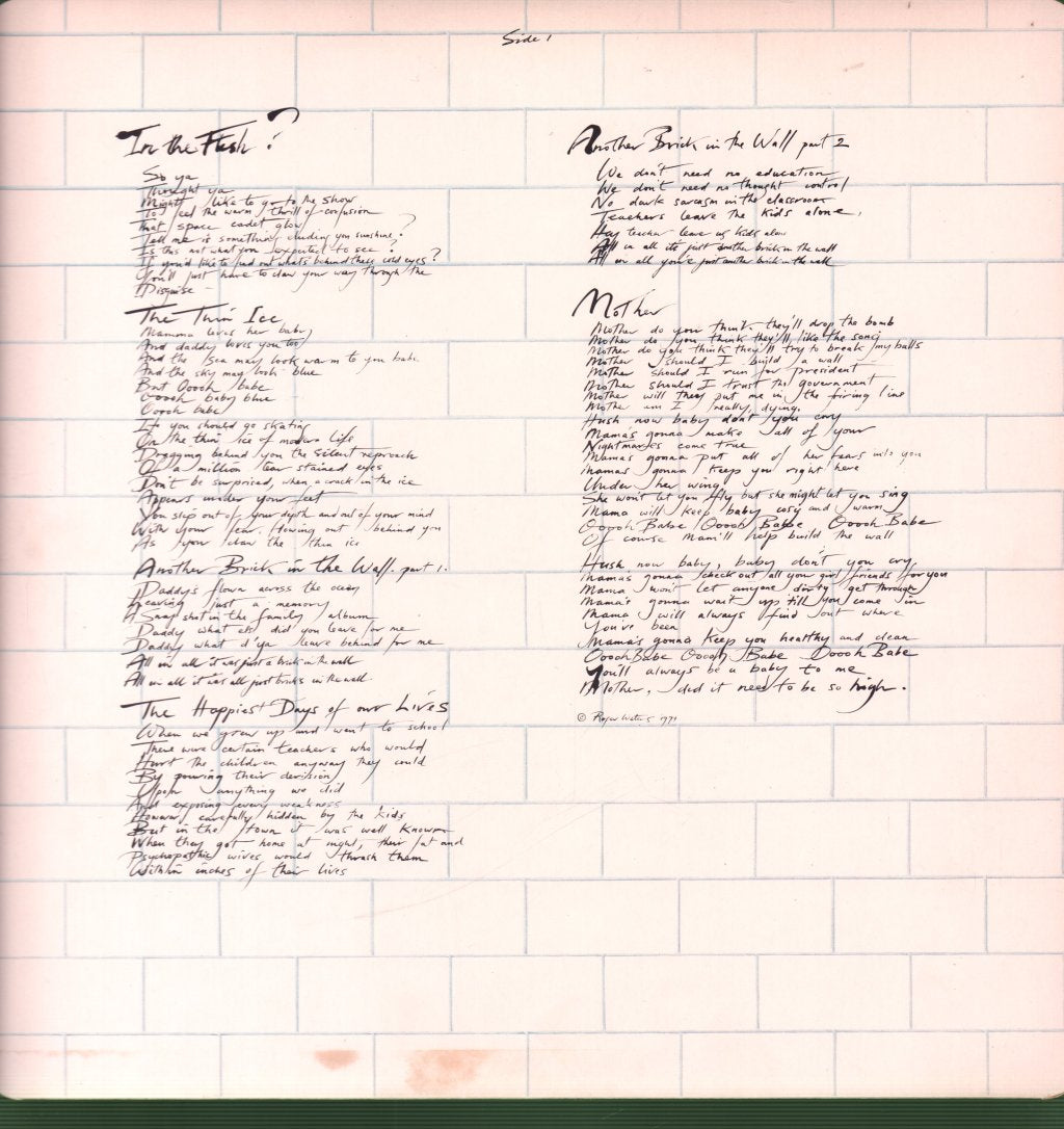 Pink Floyd - Wall - Double Lp