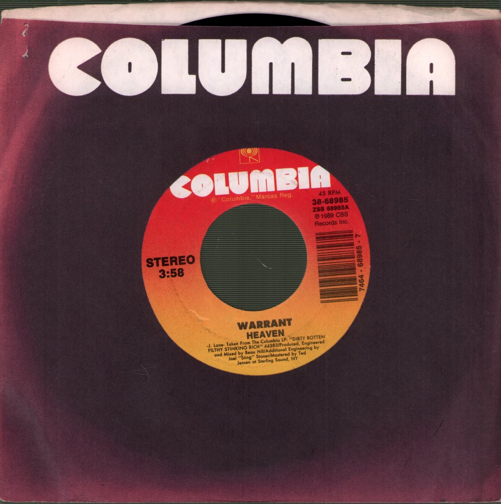 Warrant - Heaven - 7 Inch