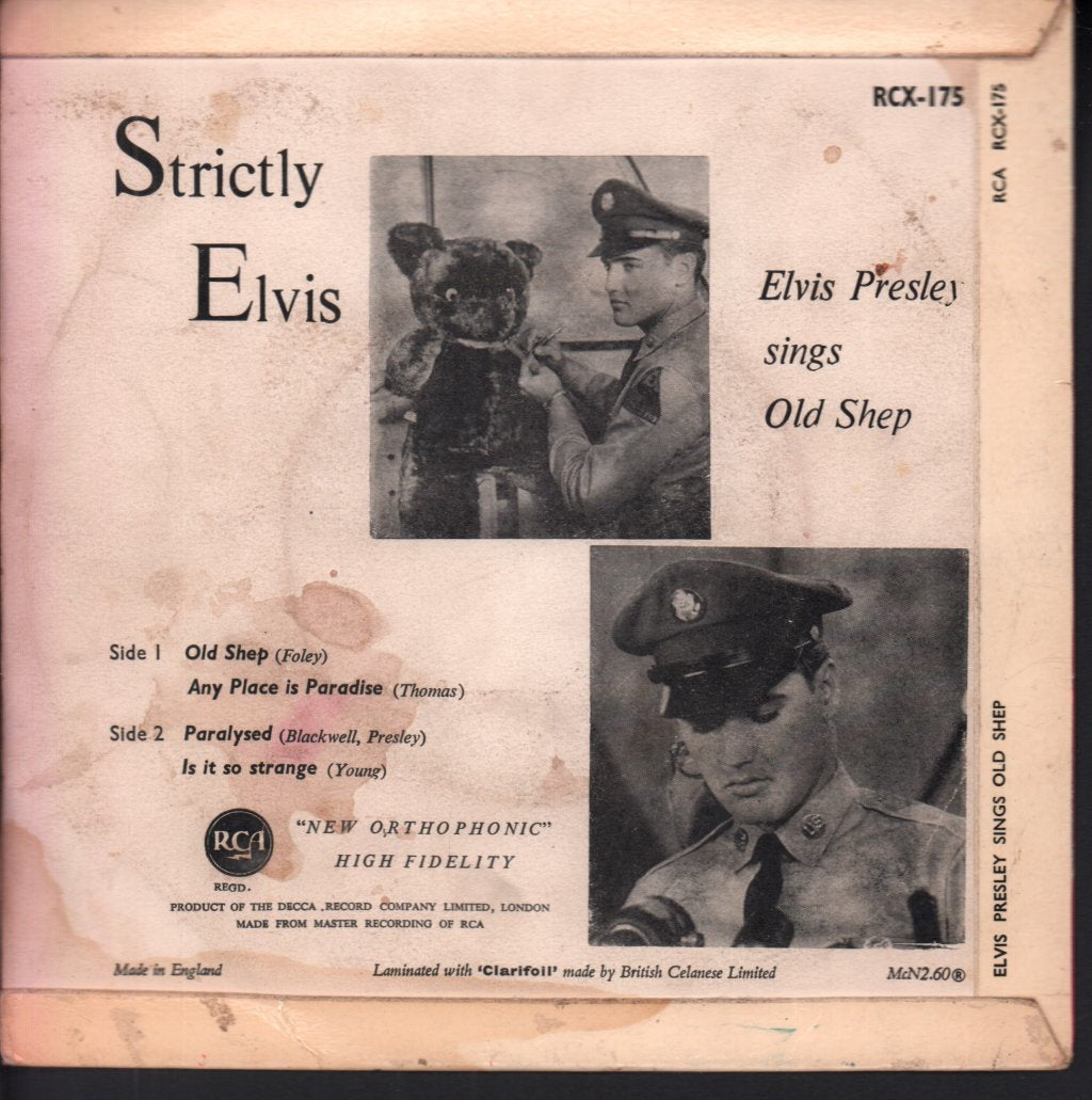 Elvis Presley - Strictly Elvis - 7 Inch