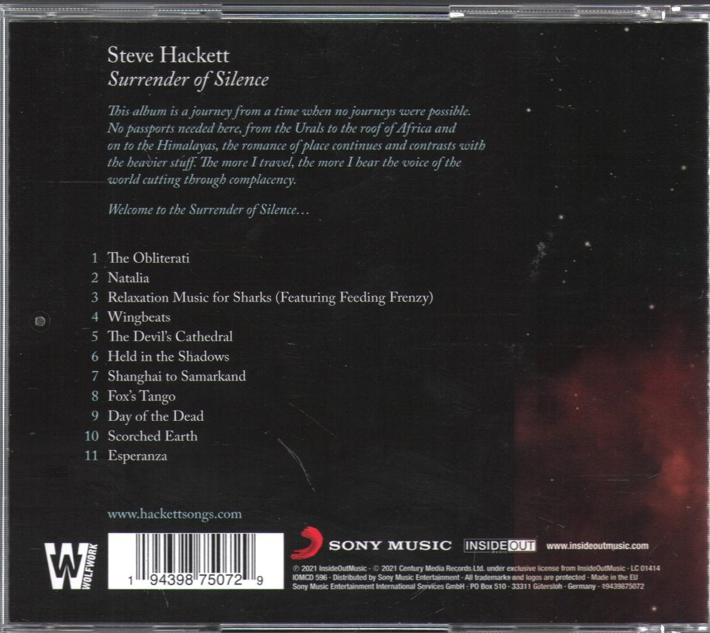 Steve Hackett - Surrender Of Silence - Cd