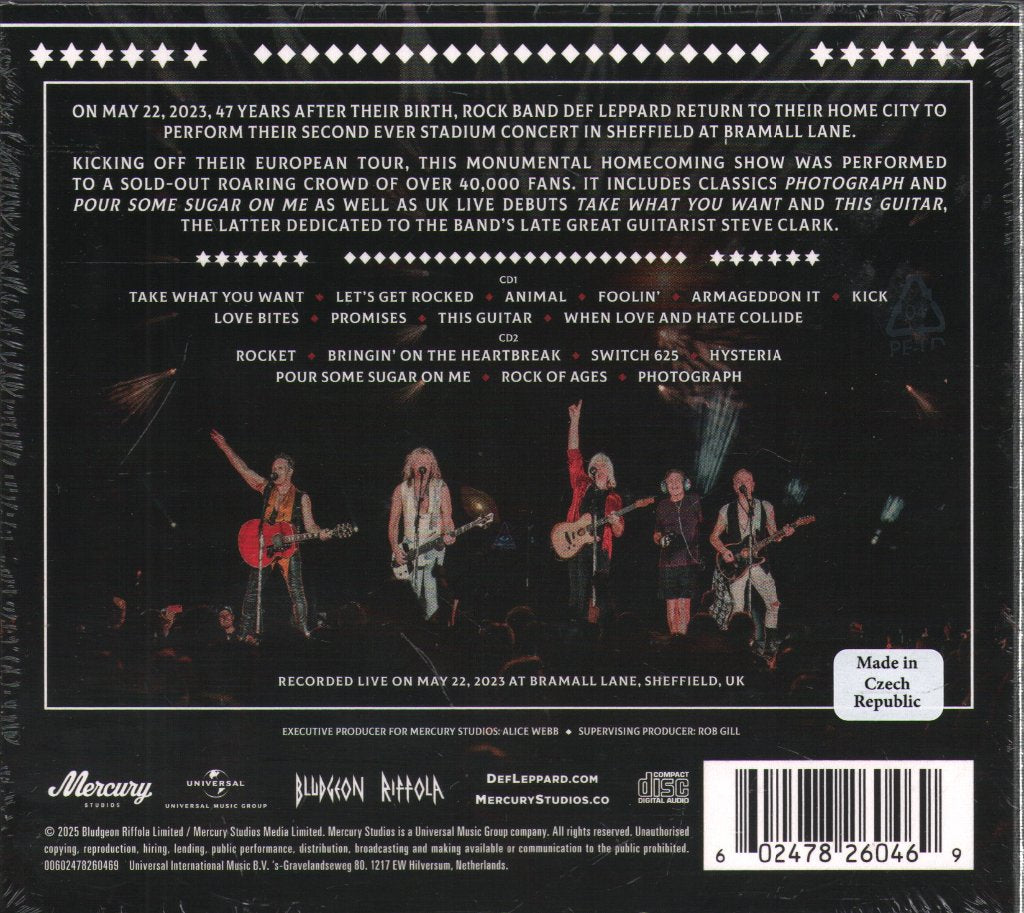 Def Leppard - Diamond Star Heroes Live From Sheffield - Cd Set