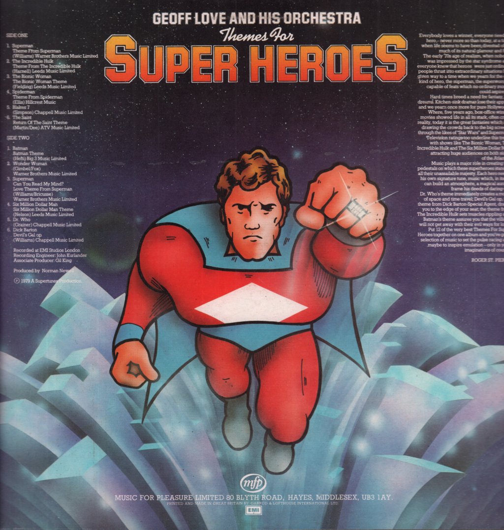 Geoff Love And His Orchestra - Themes For Super Heroes - Lp