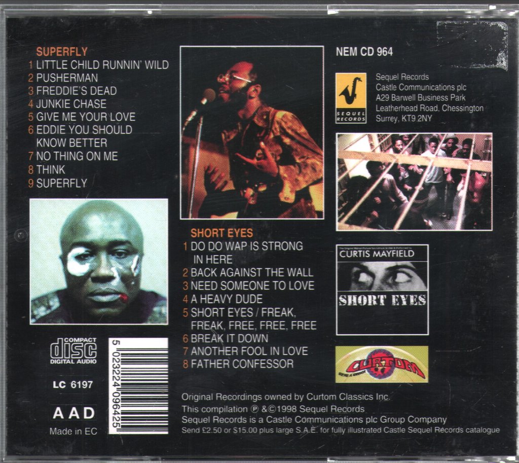 Curtis Mayfield - Superfly / Short Eyes - Double Cd