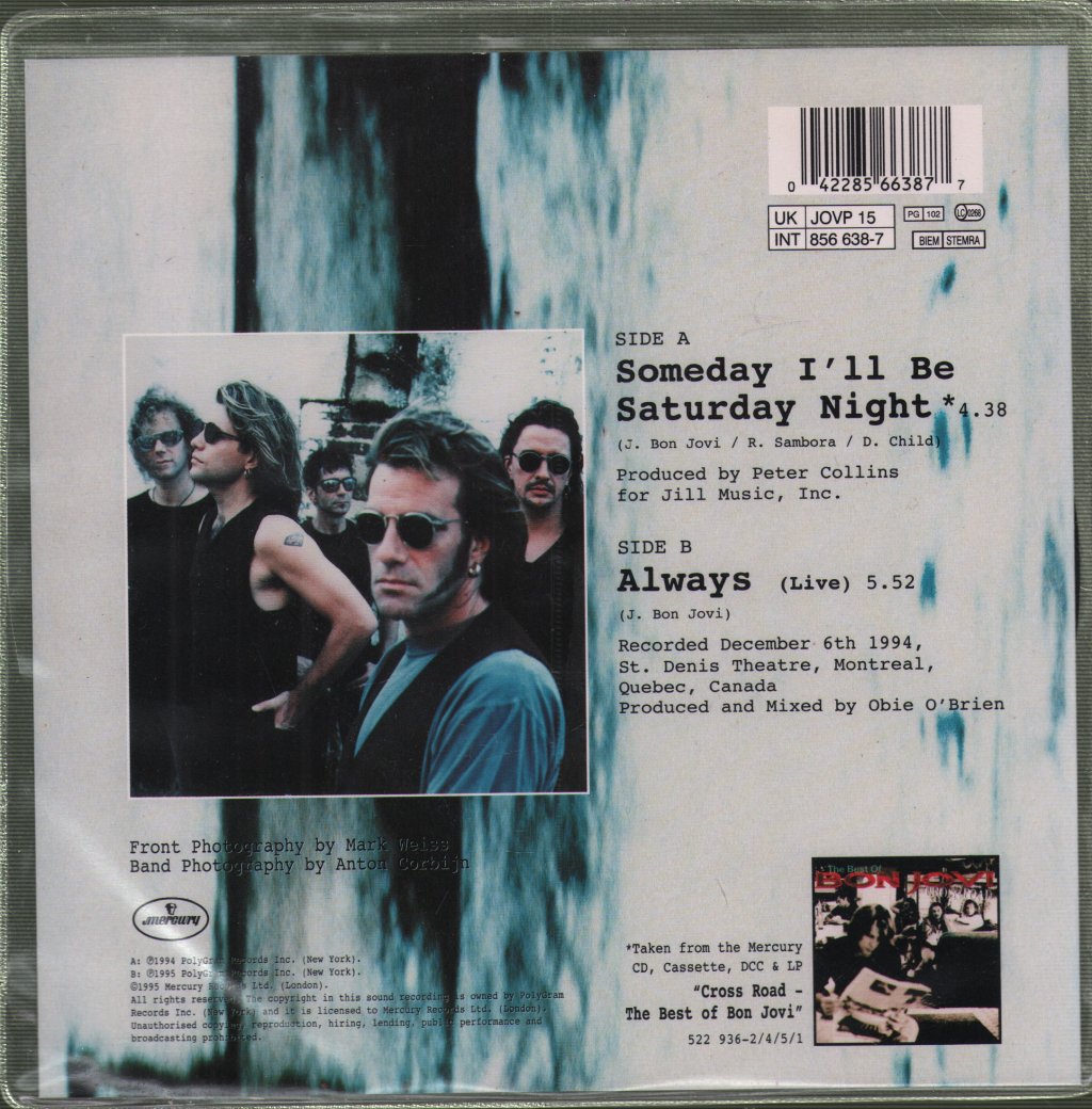 Bon Jovi - Someday I'll Be Saturday Night - 7 Inch