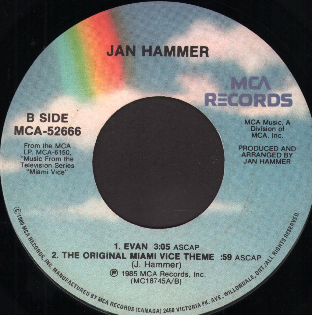 Jan Hammer - Miami Vice Theme - 7 Inch