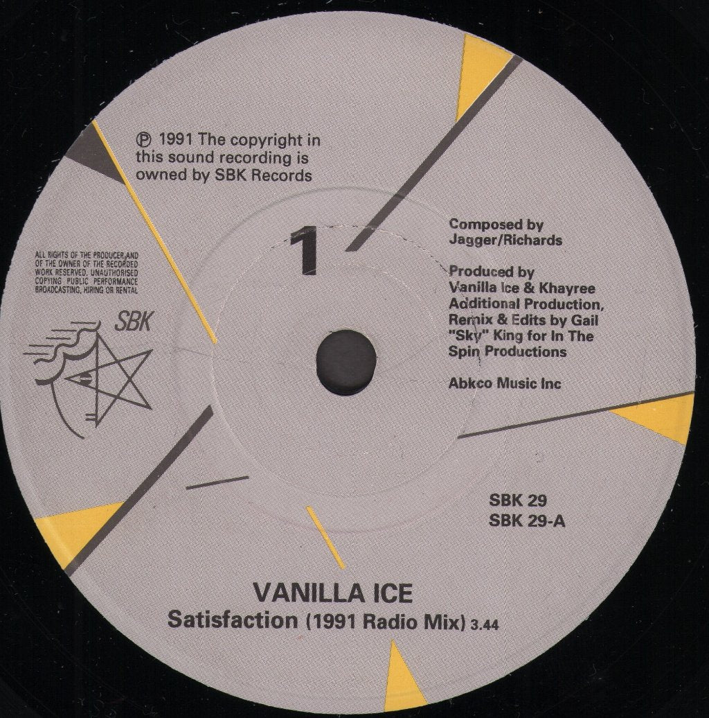 Vanilla Ice - Satisfaction - 7 Inch