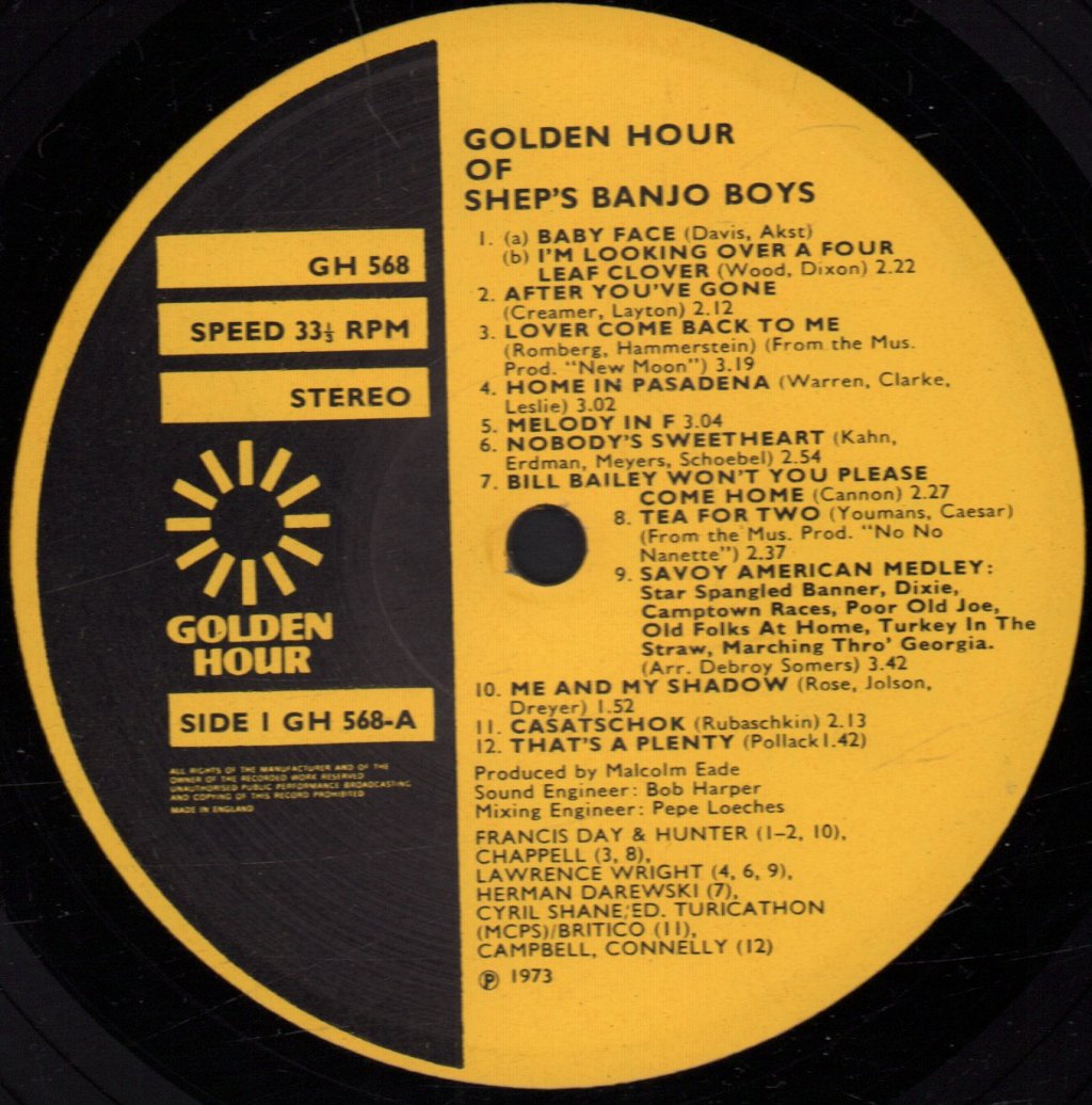 Shep's Banjo Boys - Golden Hour Of - Lp