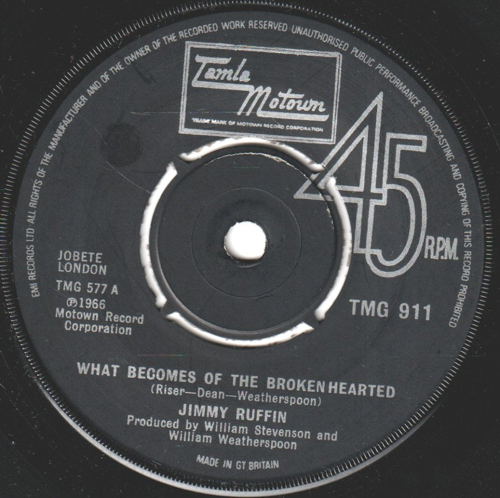Jimmy Ruffin - What Becomes Of The Broken Hearted - 7 Inch
