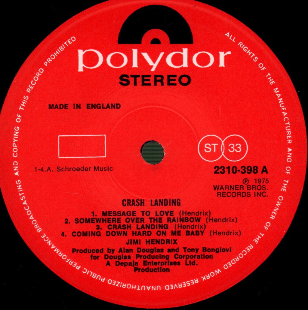 Jimi Hendrix Experience - Crash Landing - Lp