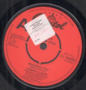 Cheryl Ladd - Missing You - 7 Inch