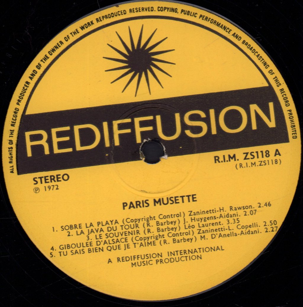 Jo Boclinville And His Acordion - Paris Musette - Lp