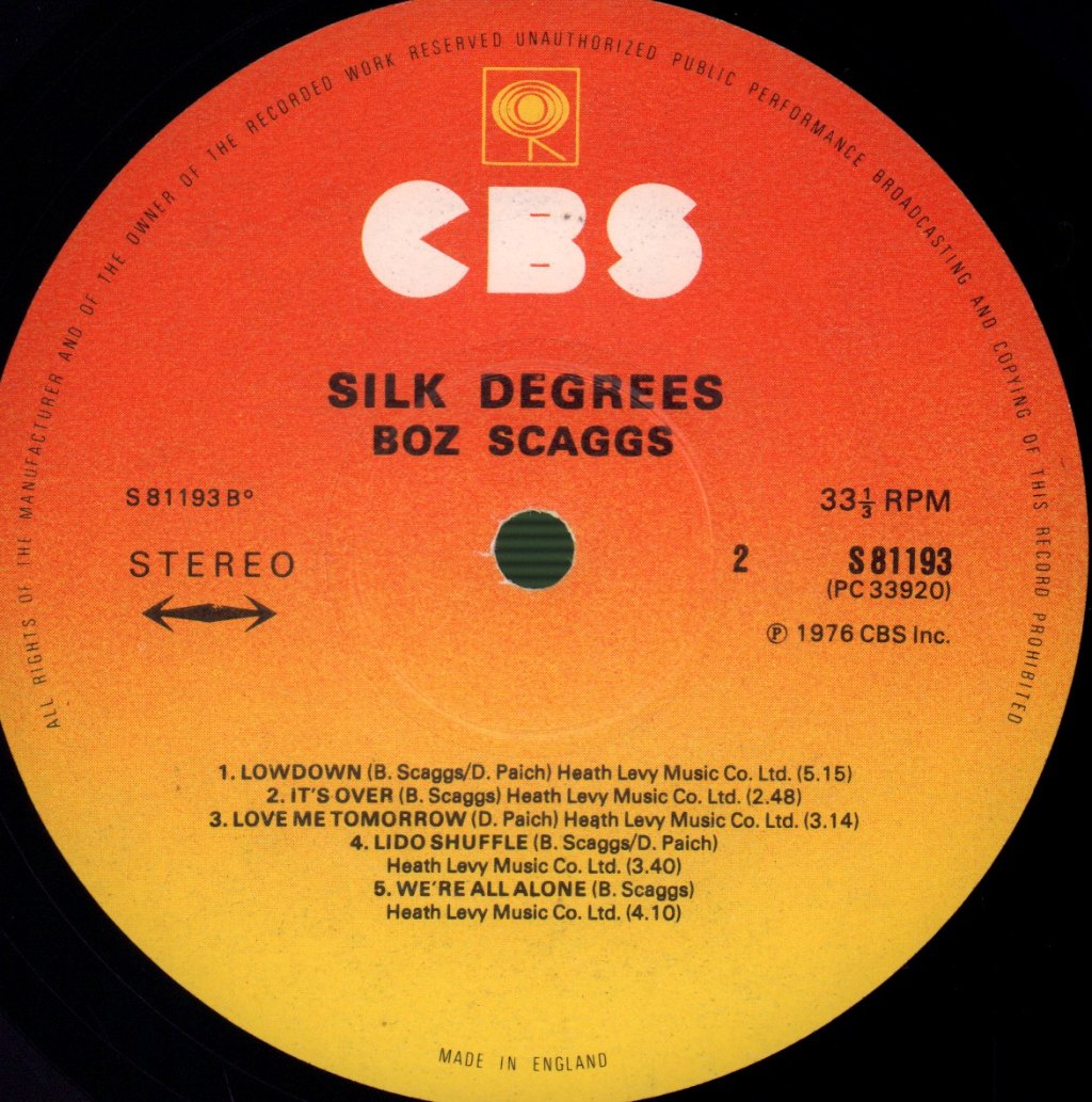 Boz Scaggs - Silk Degrees - Lp