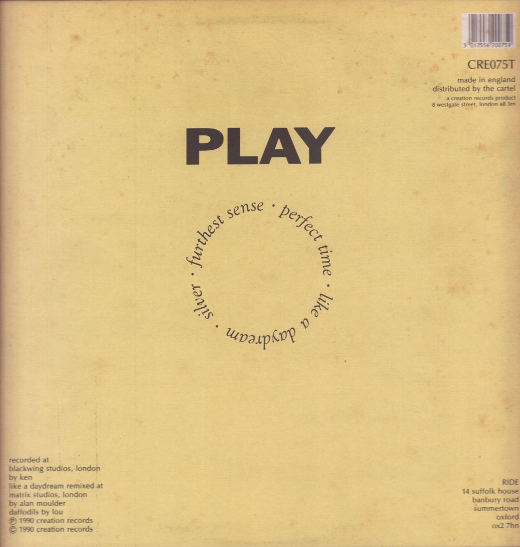 Ride - Like A Daydream - 12 Inch