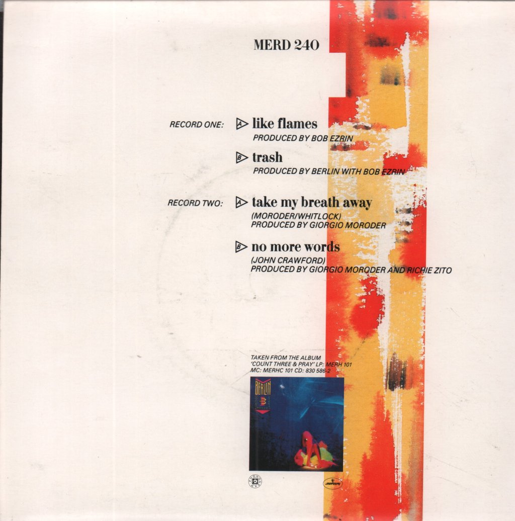 Berlin (Mid 80'S Group) - Like Flames - Double 7 Inch