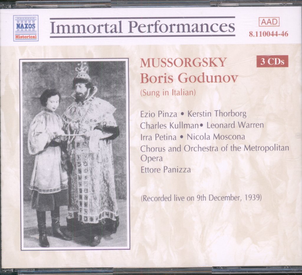 Chorus And Orchestra of the Metropolitan Opera, Ettore Panizza - Mussorgsky - Boris Godunov - Sung In Italian - Cd Set