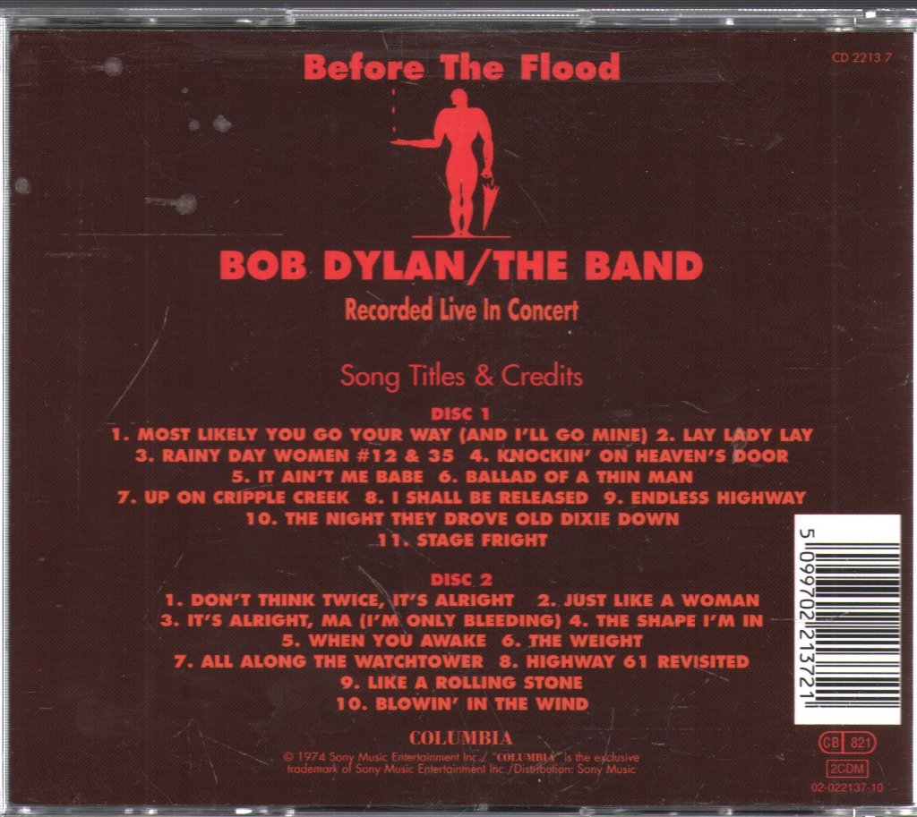 Bob Dylan - Before The Flood - Double Cd