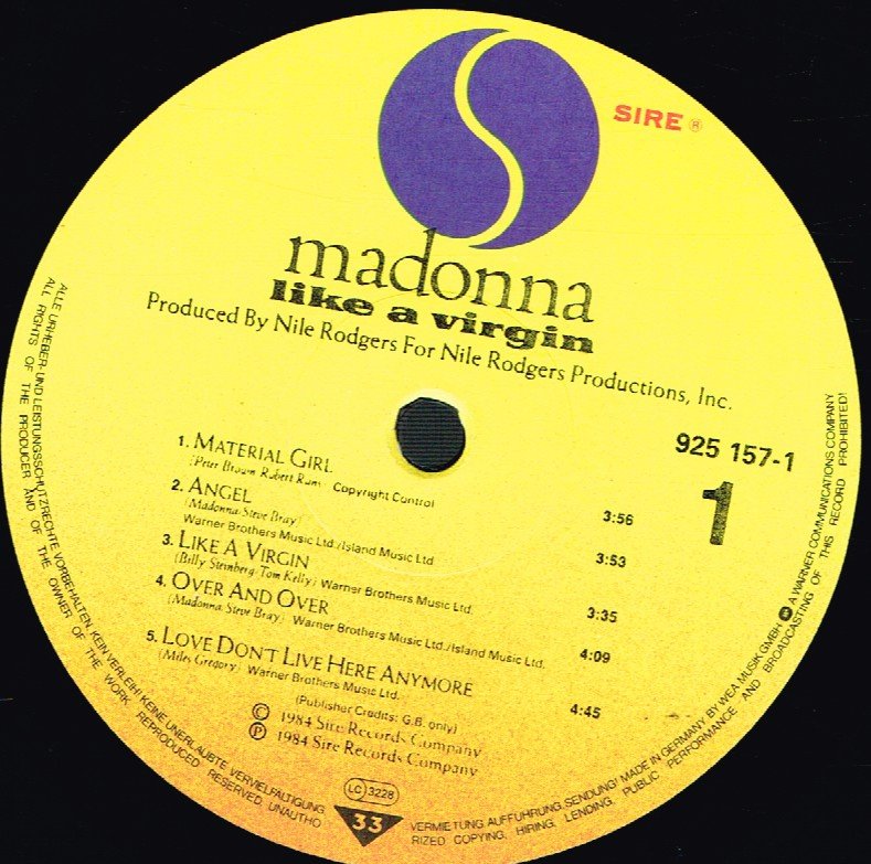 Madonna - Like A Virgin - Lp