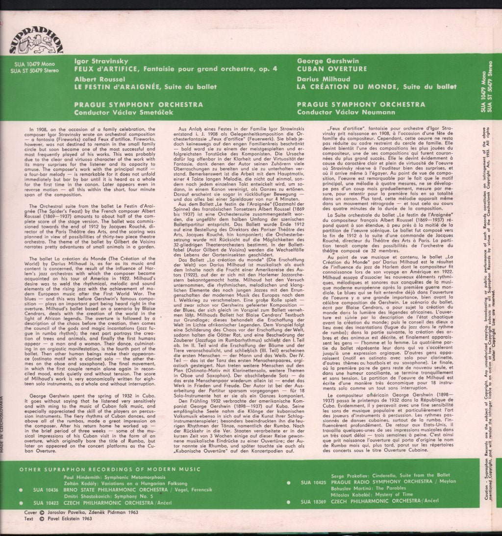 Prague Symphony Orchestra / Vaclav Smetacek / Vaclav Neumann - Musical Gems Of The 20th Century - Lp