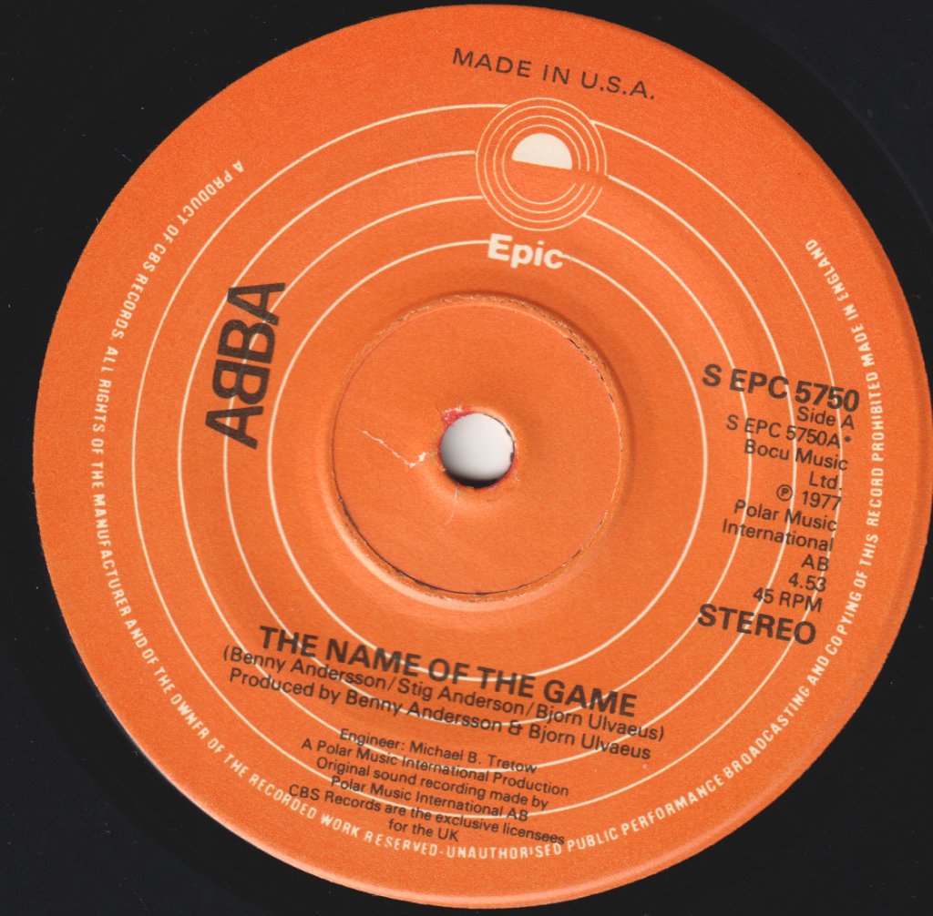 ABBA - Name Of The Game - 7 Inch
