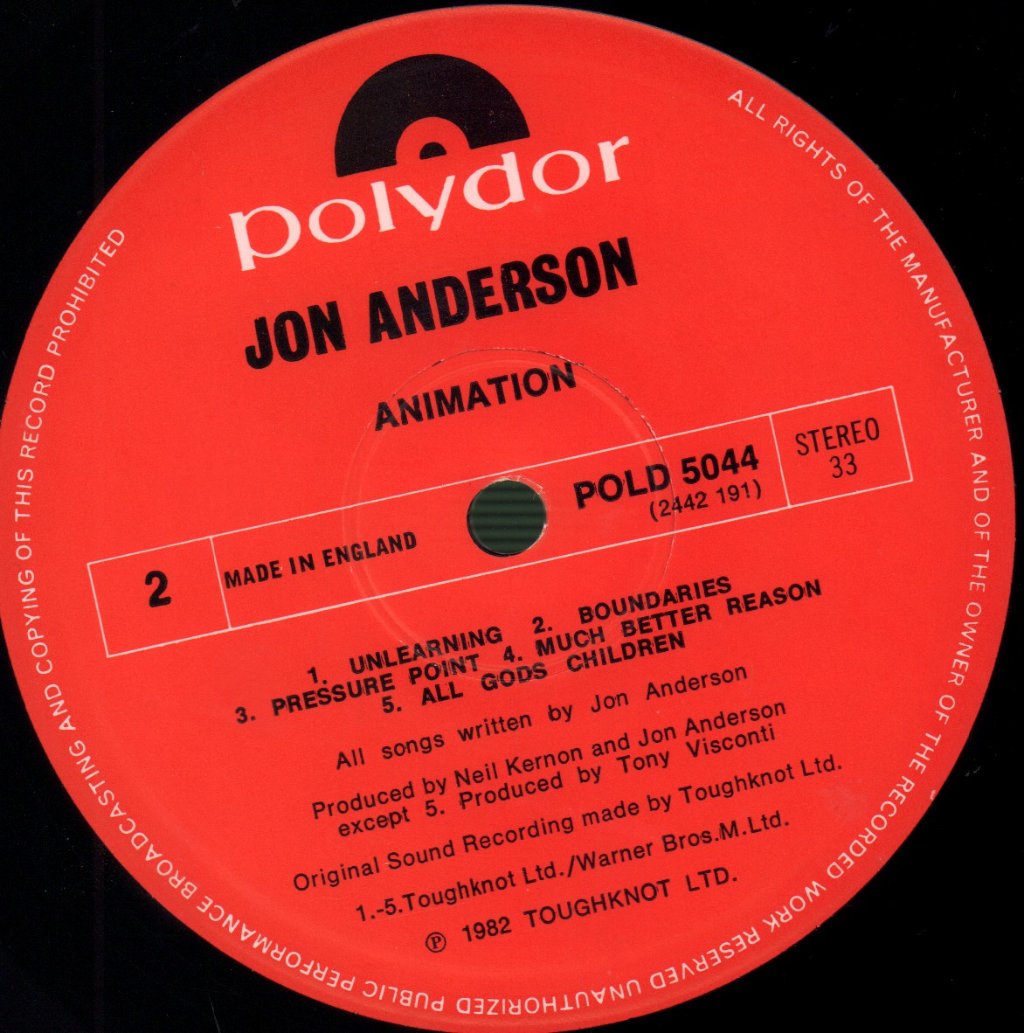 Jon Anderson - Animation - Lp