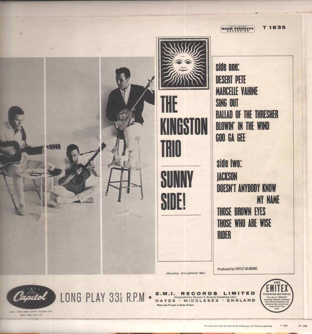 Kingston Trio - Sunny Side! - Lp