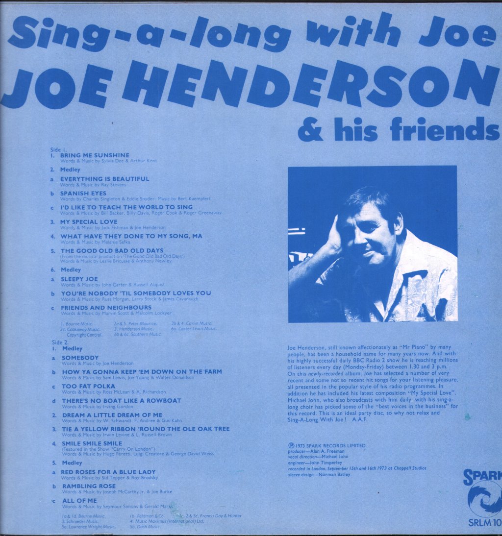 Joe Henderson And His Friends - Sing A Long With Joe - Lp