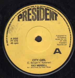 Ray Merrell - City Girl - 7 Inch