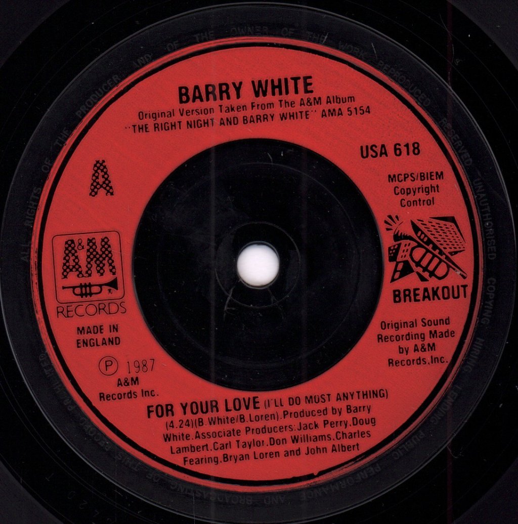Barry White - For Your Love - 7 Inch