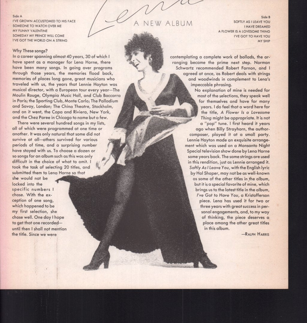 Lena Horne - Lena A New Album - Lp
