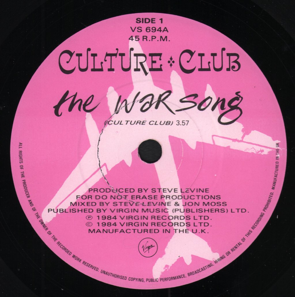 Culture Club - War Song - 7 Inch