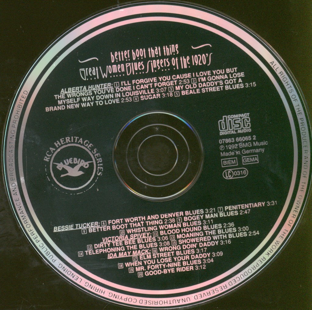 Various Artists - Better Boot That Thing - Great Women Blues Singers Of The 1920's - Cd