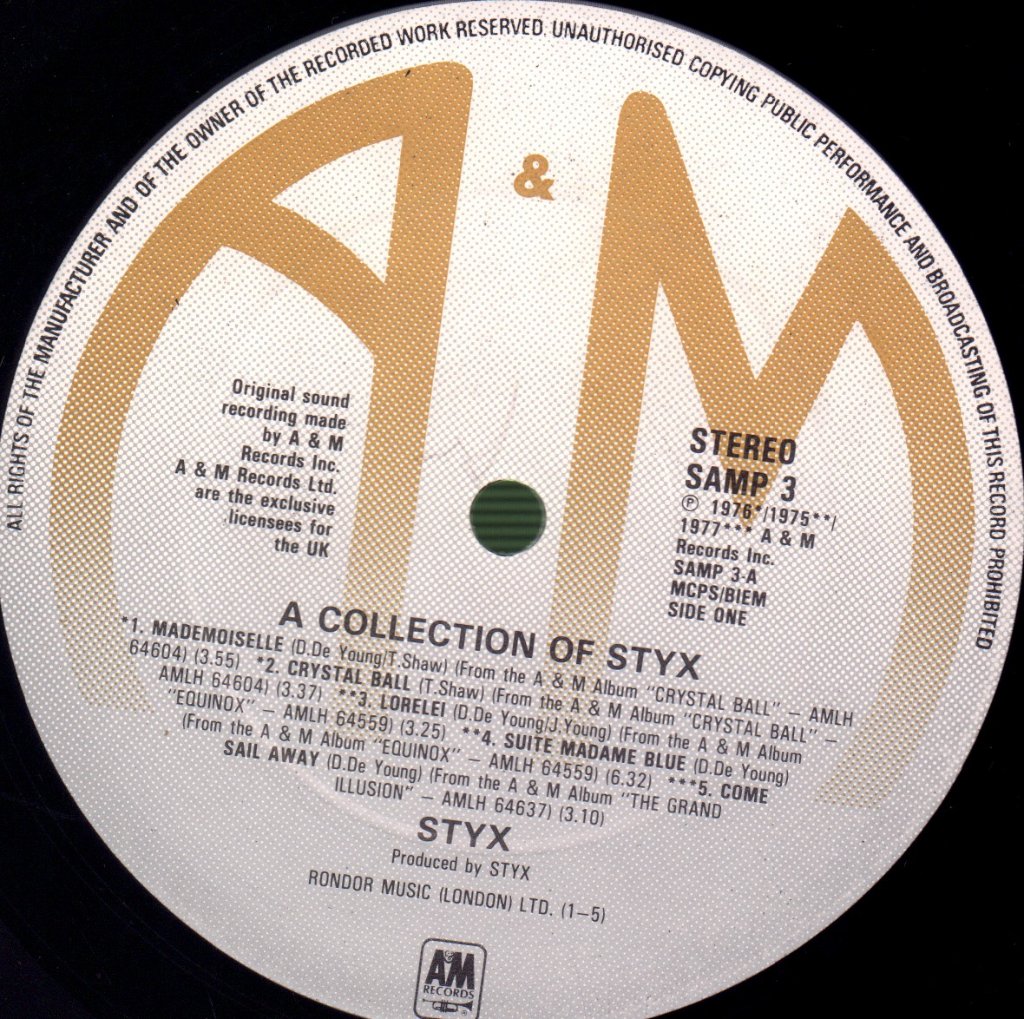 Styx - A Collection Of Styx - Lp