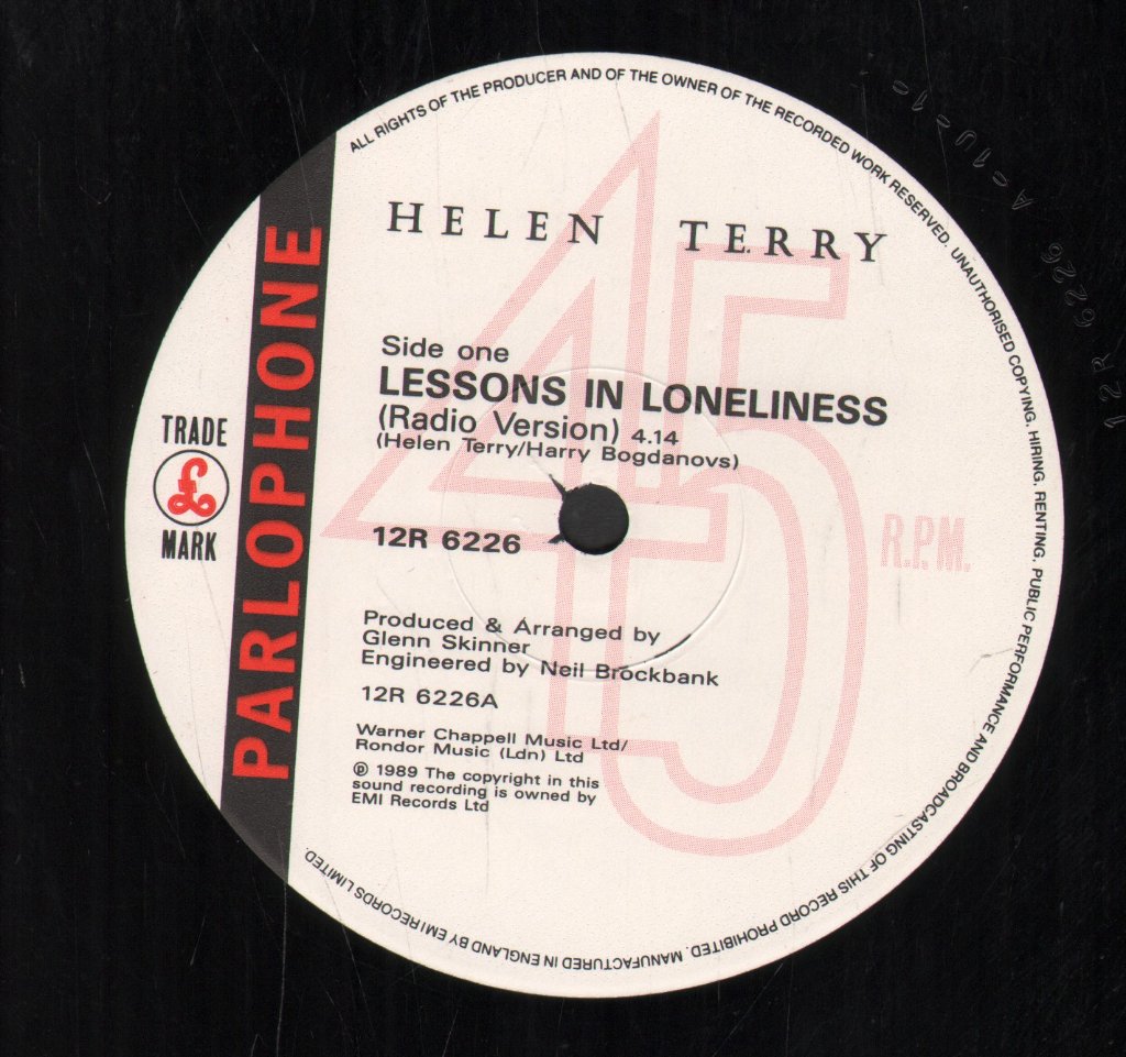 Helen Terry - Lessons In Loneliness - 12 Inch