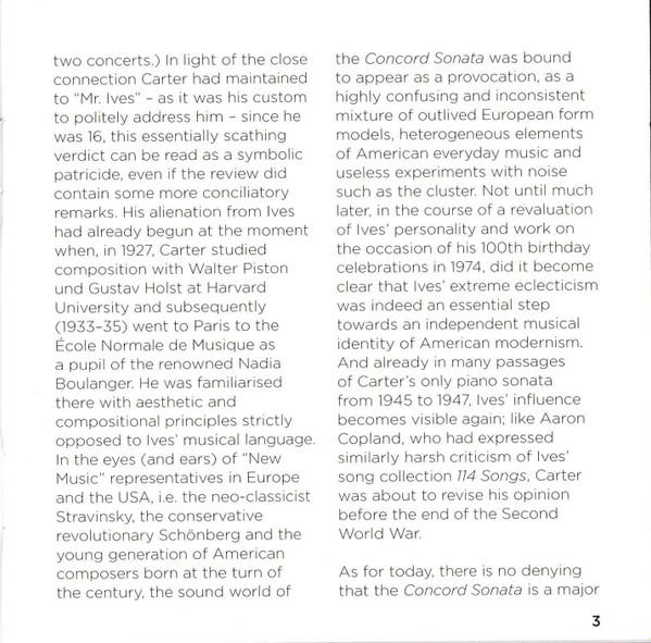 Thomas Hell - ives Concord Sonata - Cd