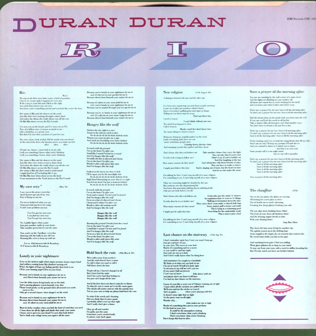 Duran Duran - Rio - Lp