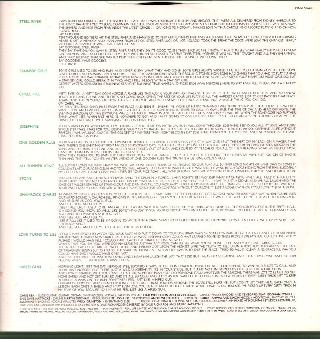 Chris Rea - Shamrock Diaries - Lp