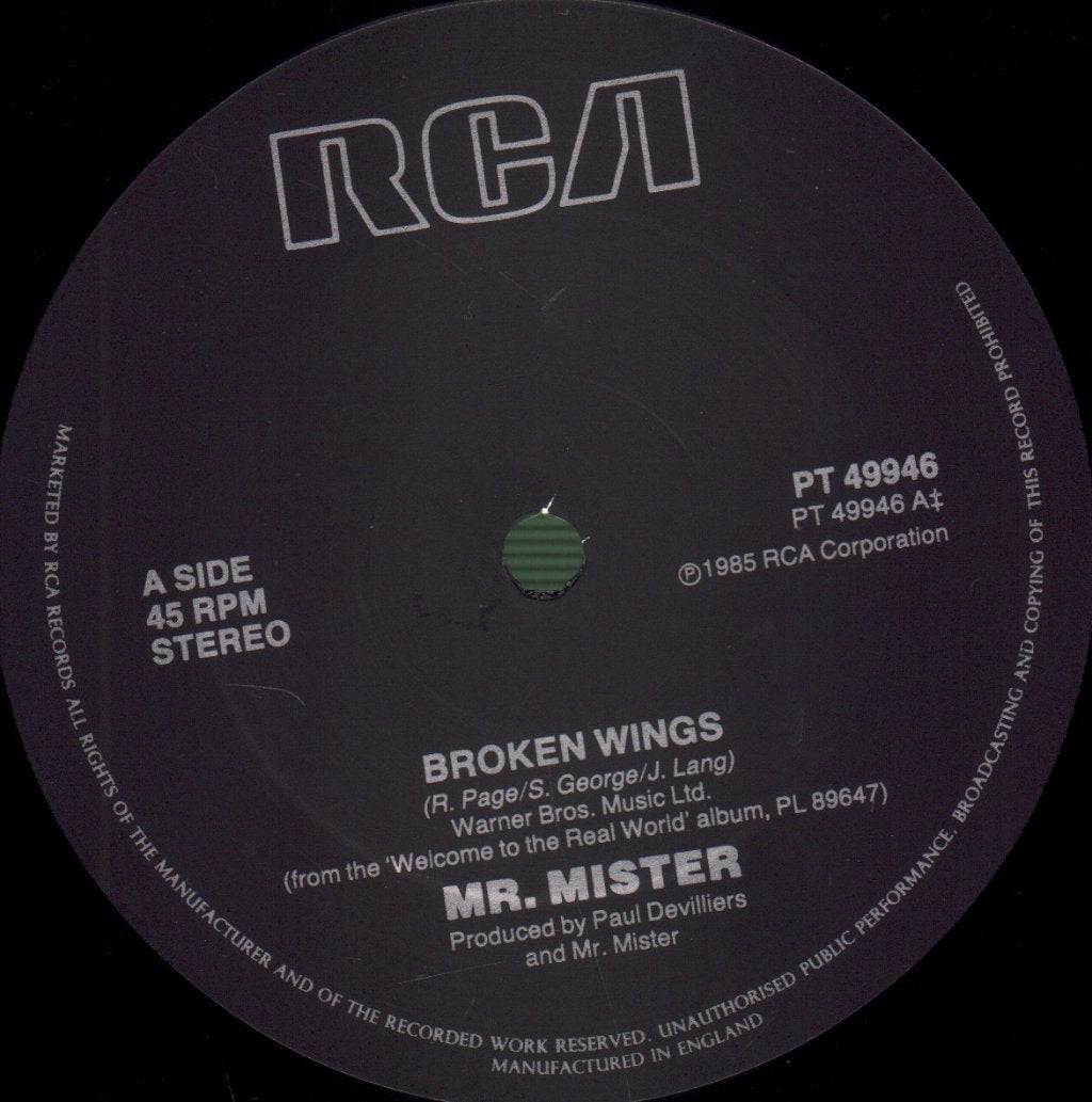 Mr. Mister - Broken Wings - 12 Inch