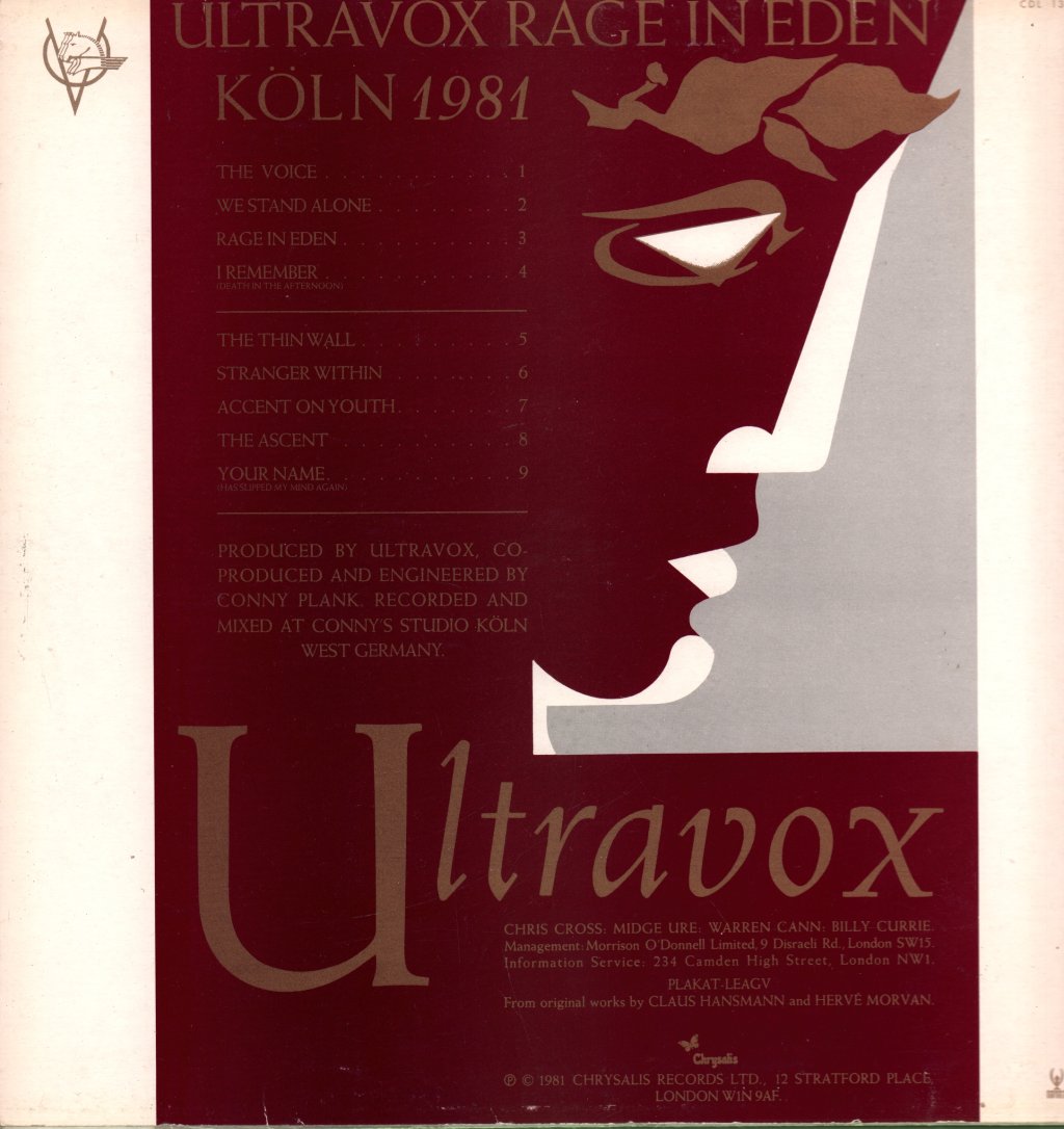 Ultravox - Rage In Eden - Lp