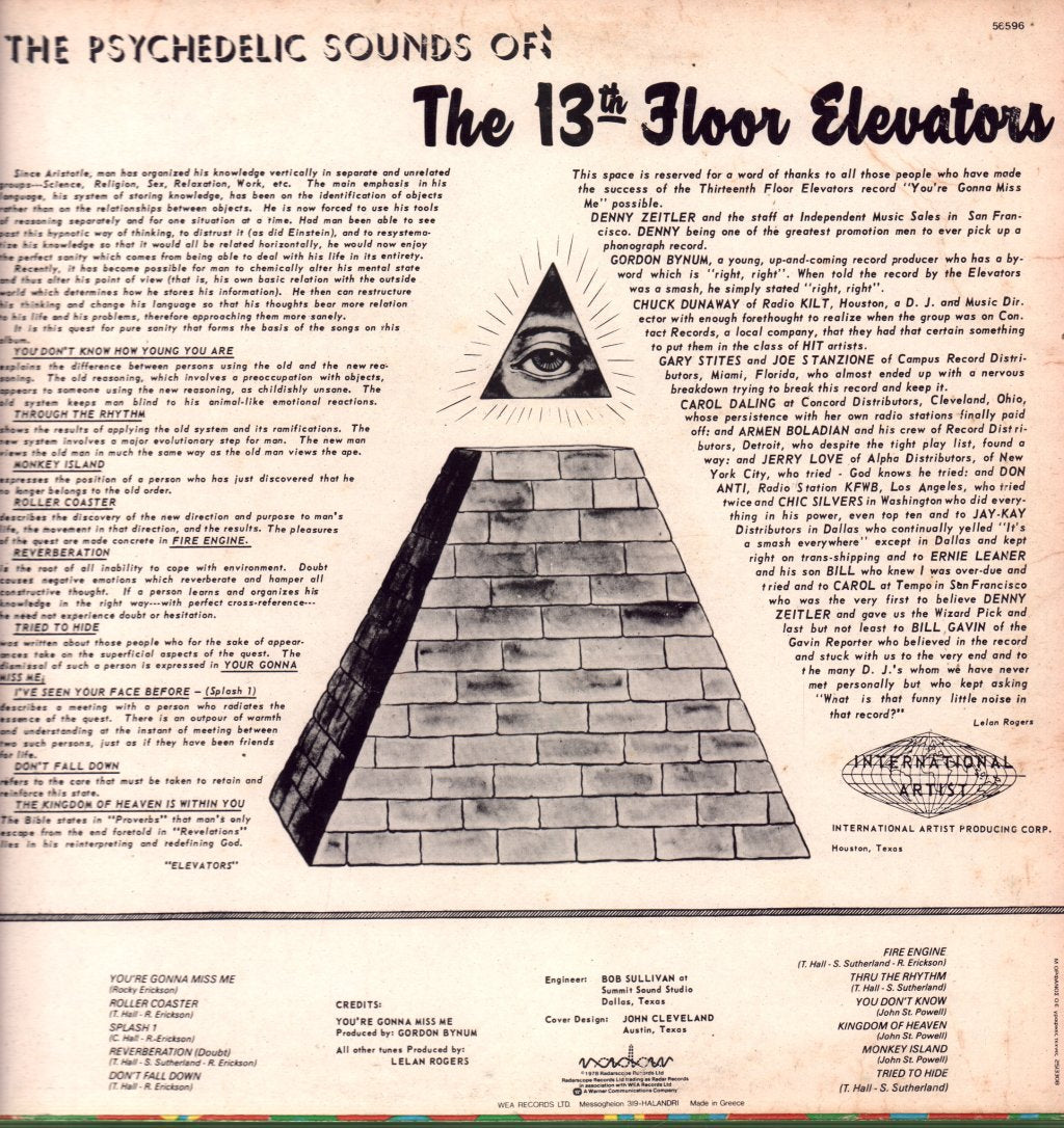 13th Floor Elevators - Psychedelic Sounds Of The 13th Floor Elevators - Lp