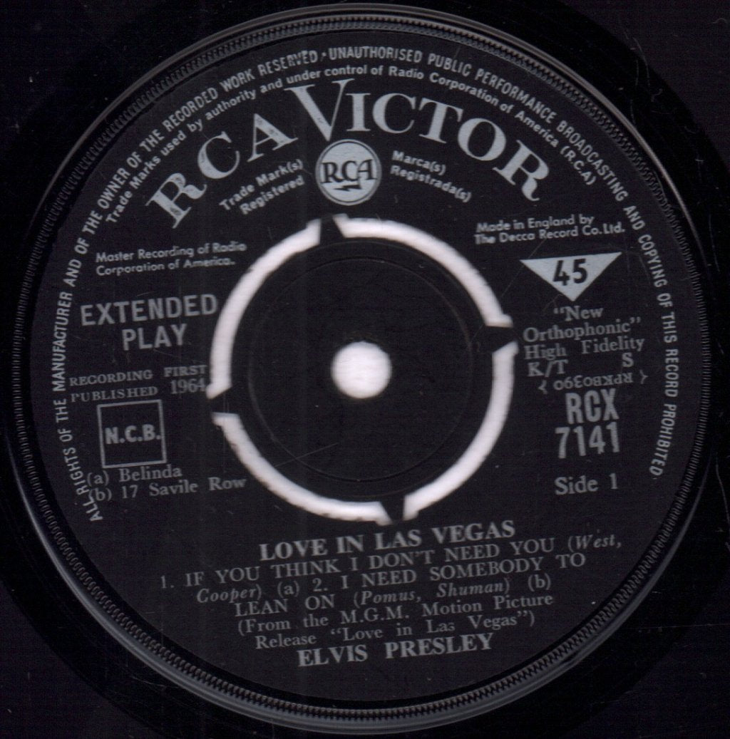 Elvis Presley - Love In Las Vegas - 7 Inch