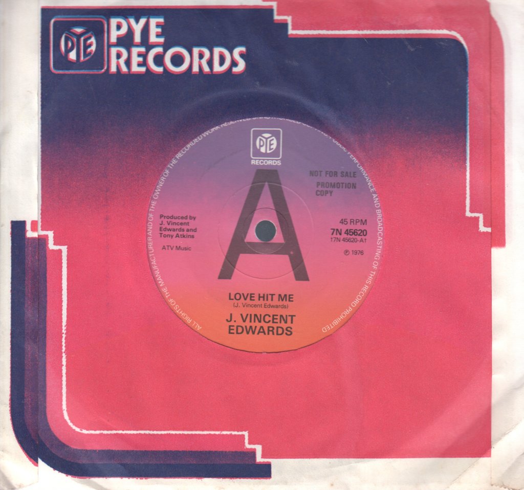 J Vincent Edwards - Love Hit Me - 7 Inch