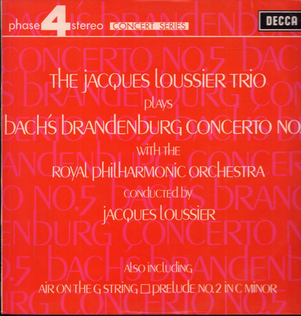 Jacques Loussier Trio - Bach's Brandenburg Concerto No. 5 - Lp
