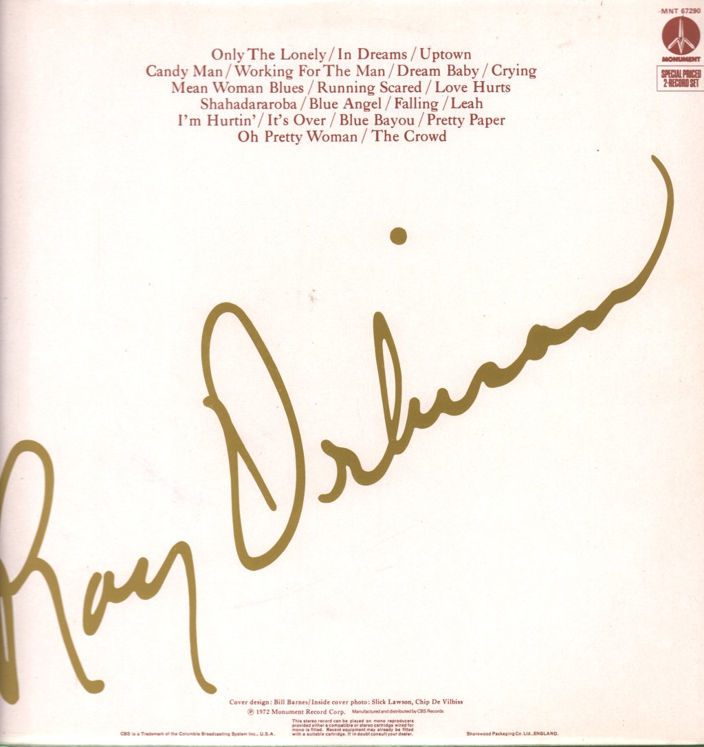 Roy Orbison - All Time Greatest Hits - Double Lp