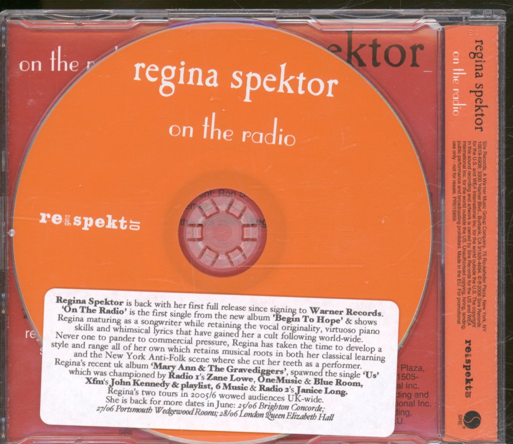 Regina Spektor - On The Radio - Cd